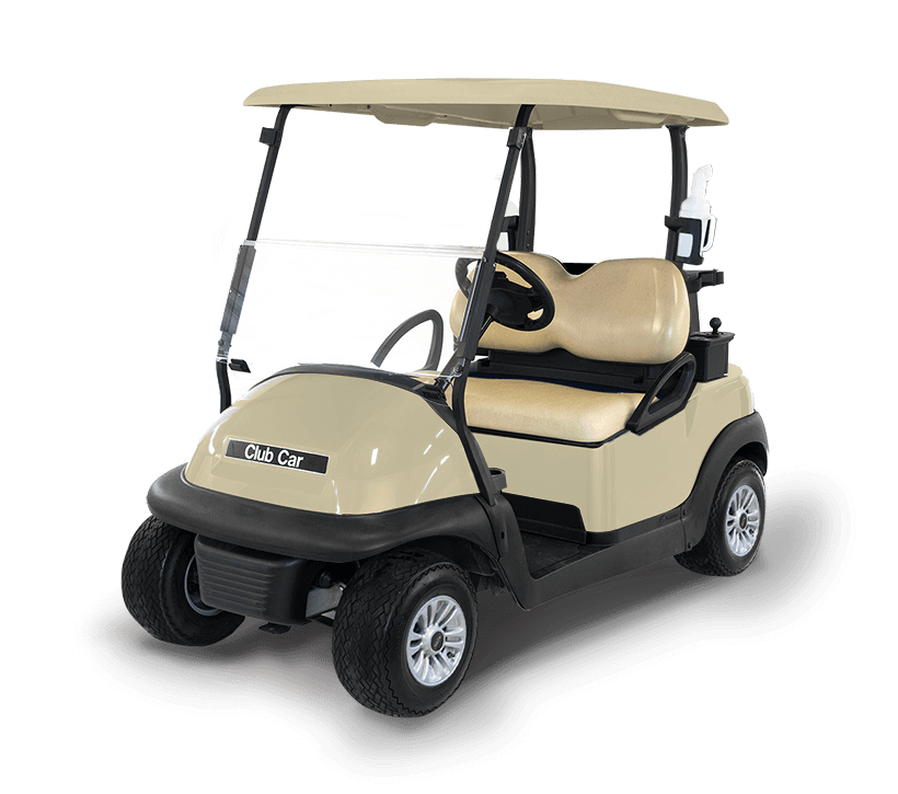 Front angle view of 2018 Beige Precedent Electric golf cart